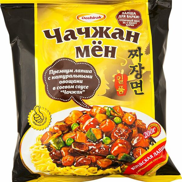 Лапша Доширак Чачжан Мен Корейская с оригинальным соусом, 200г