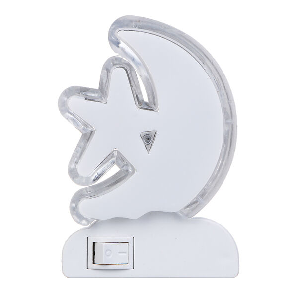 Ночник с выключателем Месяц со звездой 4LED-многоцветный