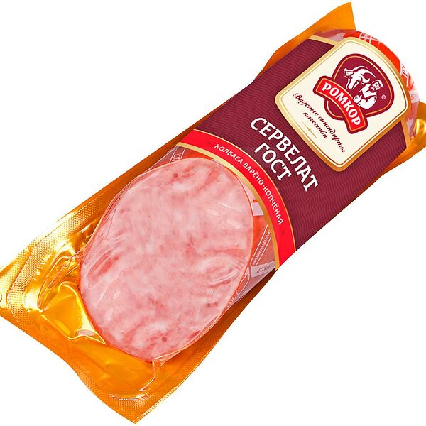 Колбаса Ромкор Сервелат Гост варено-копченая