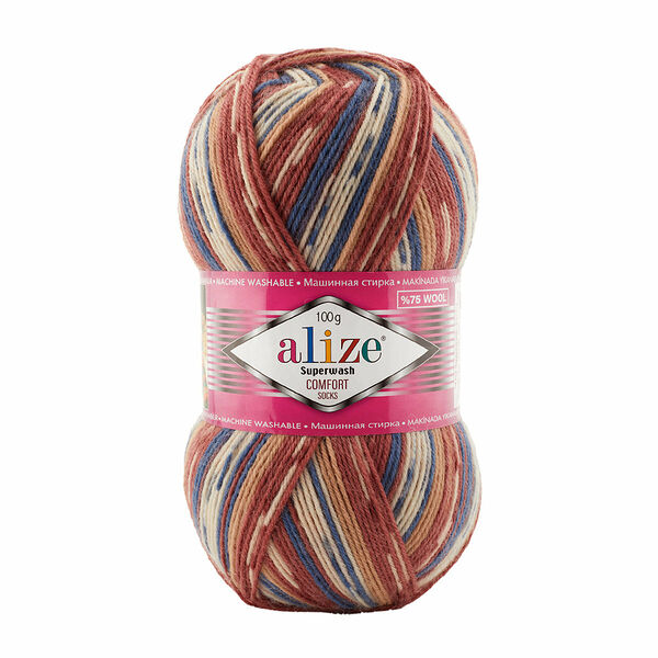 Пряжа ALIZE 'Superwash Comfort Socks' 100гр. 420м. (75% SW шерсть, 25% полиамид)(7841)
