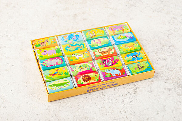 Шоколад молочный Яркие Джунгли 