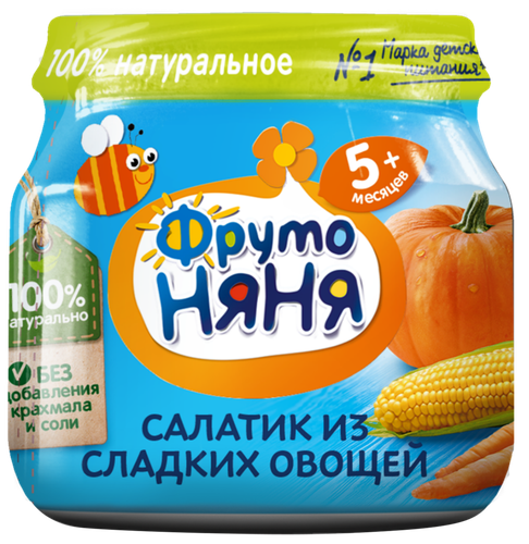 

Пюре детское Фруто Няня Салатик из сладких овощей 80 г