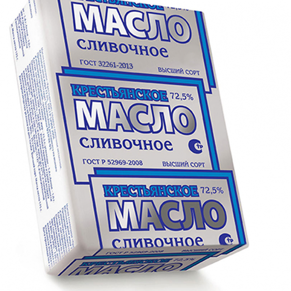 Масло сливочное Краснобаковское Крестьянское 72,5% БЗМЖ, 175 г