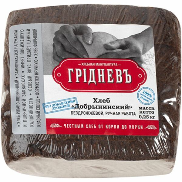 Гридневъ хлеб Добрынинский нарезка ржано-пшеничный