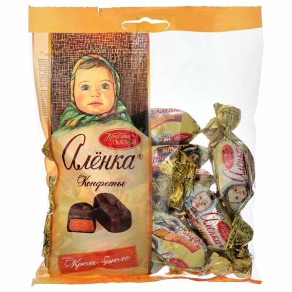 Конфеты Алёнка крем-брюле овал 250 г