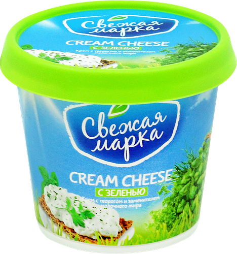 Крем Свежая марка Cream Cheese с творогом c зеленью 55% с змж 140 г