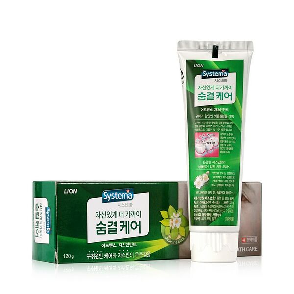 Зубная паста Lion Systema Уход за дыханием с ароматом жасмина и мяты, 120 г