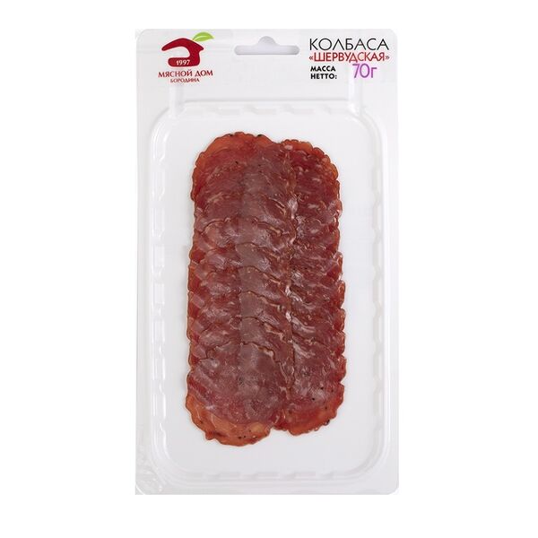 Колбаса сырокопчёная Мясной Дом Бородина Шервудская, 70г