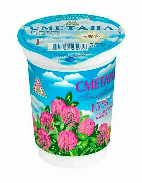 Сметана Пискаревская 15%