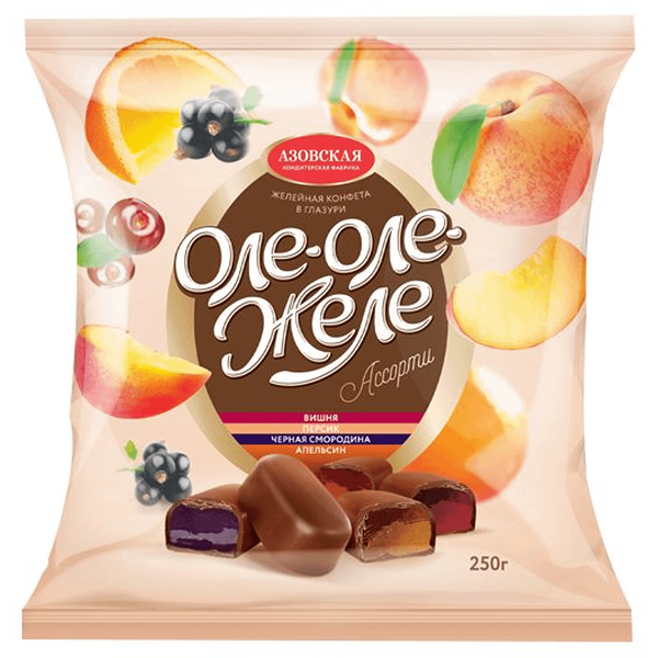 Конфеты желейные Азовская КФ Оле-оле-желе ассорти 250 г