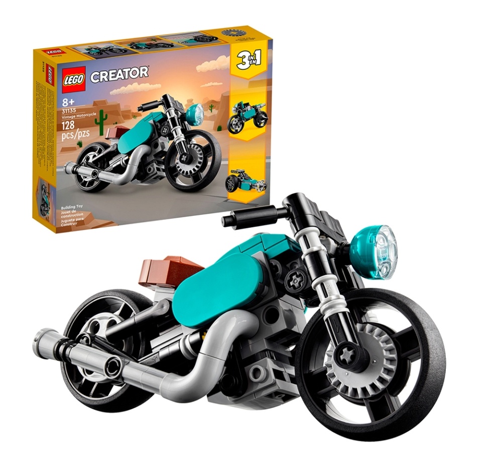 

Конструктор Lego детский Creator 3-in-1 Винтажный мотоцикл арт. 31135