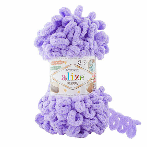 Пряжа Alize 'Puffy' 100г 9м (100% микрополиэстер)(788 лаванда)