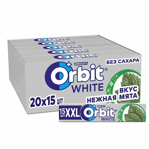 Жевательная резинка Orbit Нежная мята XXL