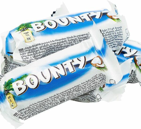 Батончики Bounty с нежной мякотью кокоса в молочном шоколаде
