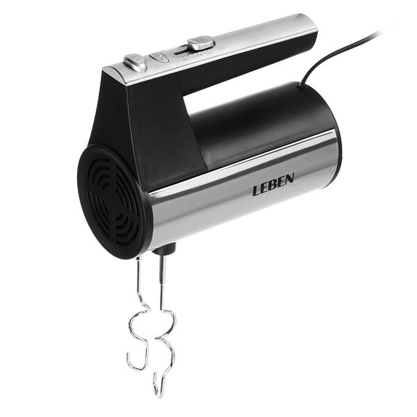 Leben миксер кухонный 200 вт, 5 скоростей на подставке, металл