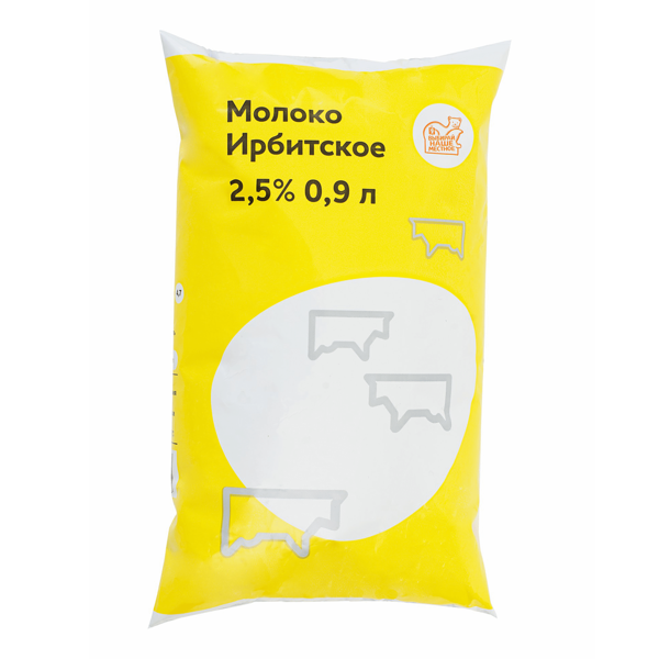 Молоко Ирбитское пастеризованное 2.5% 900 мл