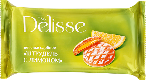 Печенье сдобное DELISSE Штрудель с лимоном, 255 г