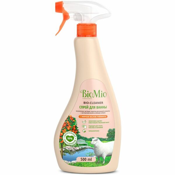 Спрей Biomio для чистки ванны Грейпфрут