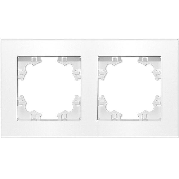 Рамка UNIVERSAL Афина 2 поста, горизонтальная, белый