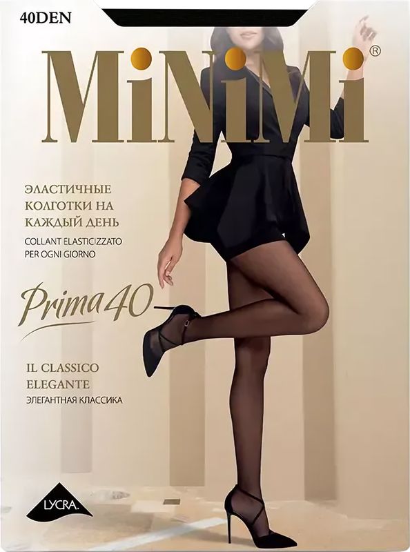 

Колготки женские Minimi Prima 40 с шортиками 40 den nero р. 3