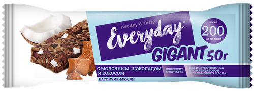 

Батончик Everyday Gigant шоколад-кокос 50 г