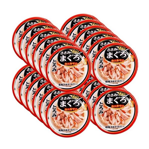 Корм для кошек INABA Тороми в бульоне филе курицы, тунец, сурими банка 80г (упаковка - 24 шт)