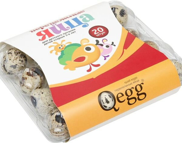 Яйца Qegg перепелиные столовые для детского питания 20шт