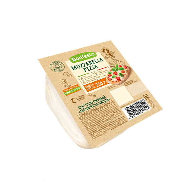 Сыр п/тв Моцарелла Пицца 40% 250г Bonfesto