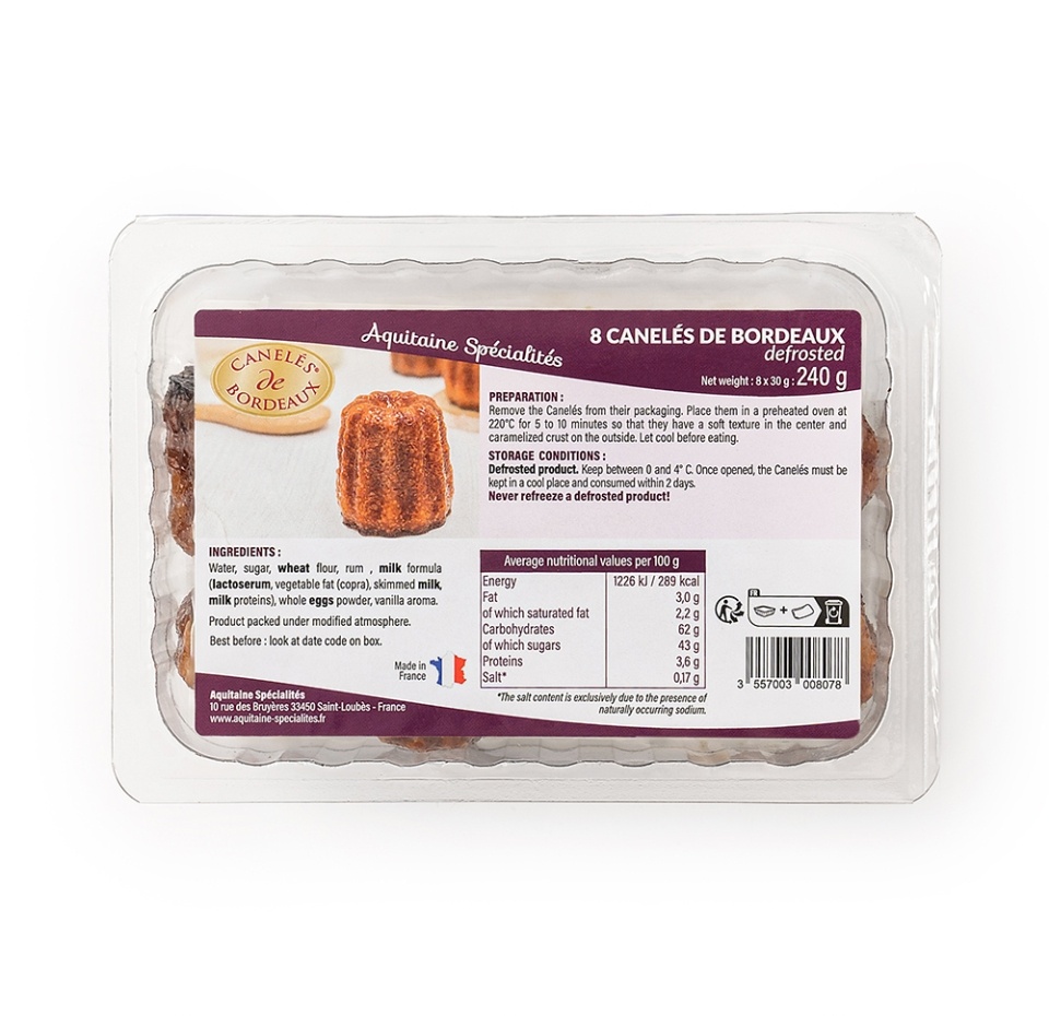 

Канеле Оригинальные Aquitaine Specialites 240 г
