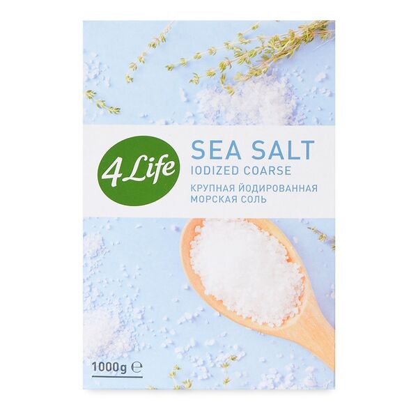 Соль морская 4LIFE крупная йодированная 1кг