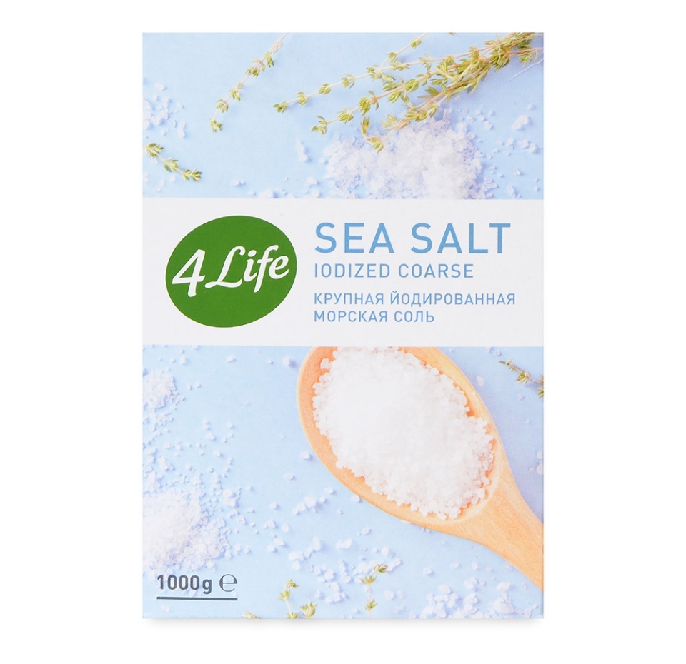 

Соль морская 4 Life крупная йодированная 1 кг