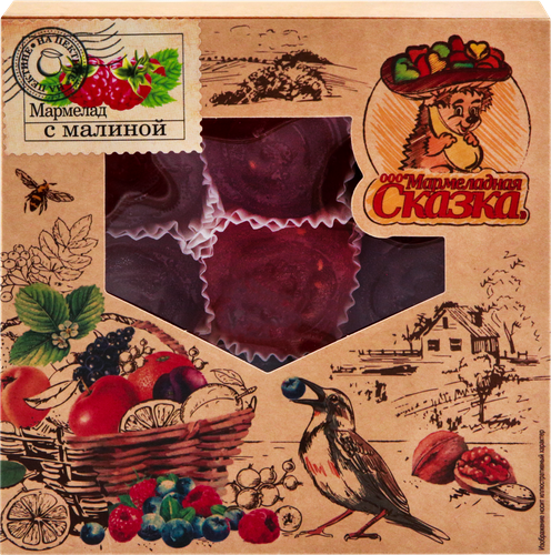 

Мармелад МАРМЕЛАДНАЯ СКАЗКА со свежей малиной, 300г