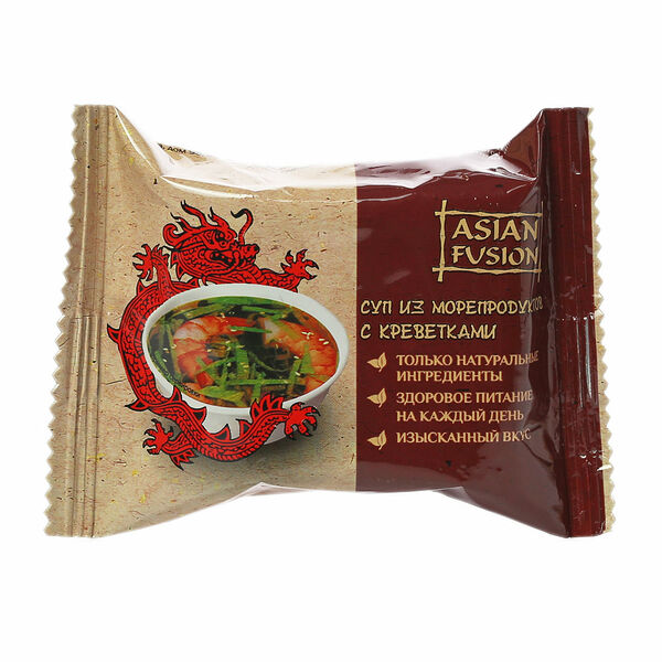 Суп ASIAN FUSION из морепродуктов с креветками 12г