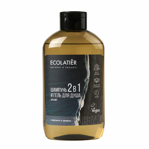 Гель для душа и шампунь для мужчин Ecolatier грейпфрут & вербена 600 мл