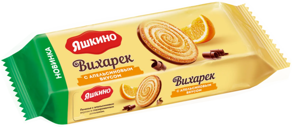 

Печенье сахарное Яшкино Вихарек с апельсиновым вкусом 155 г