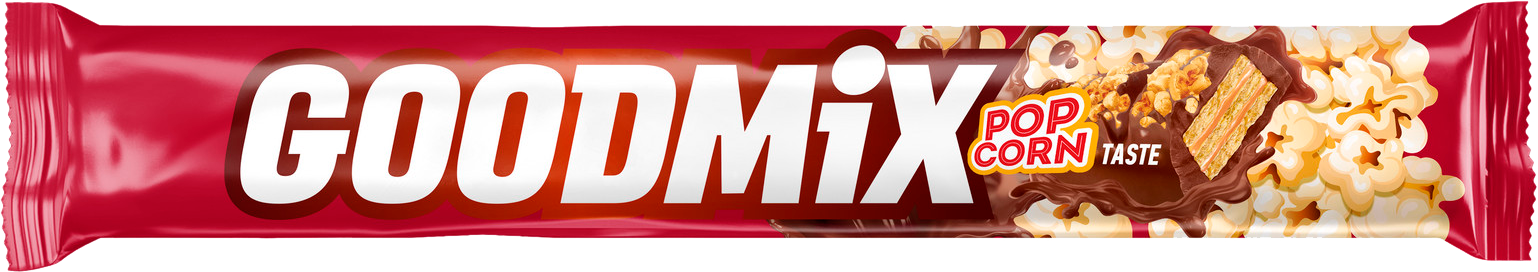 

Шоколадный батончик Goodmix хрустящая вафля попкорн