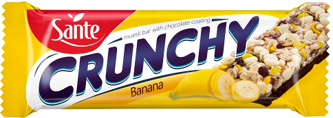 Батончик мюсли  Crunchy  с бананом в шокол. глазури 40г