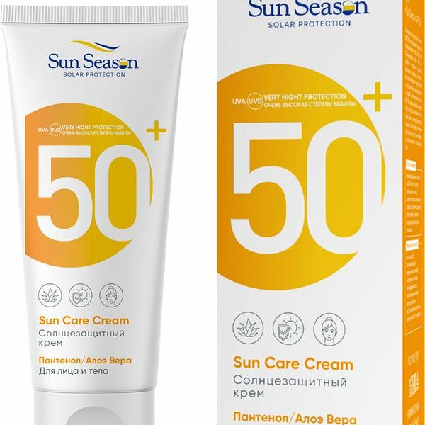 Крем Sun Season SPF 50+ солнцезащитный для лица и тела 65мл