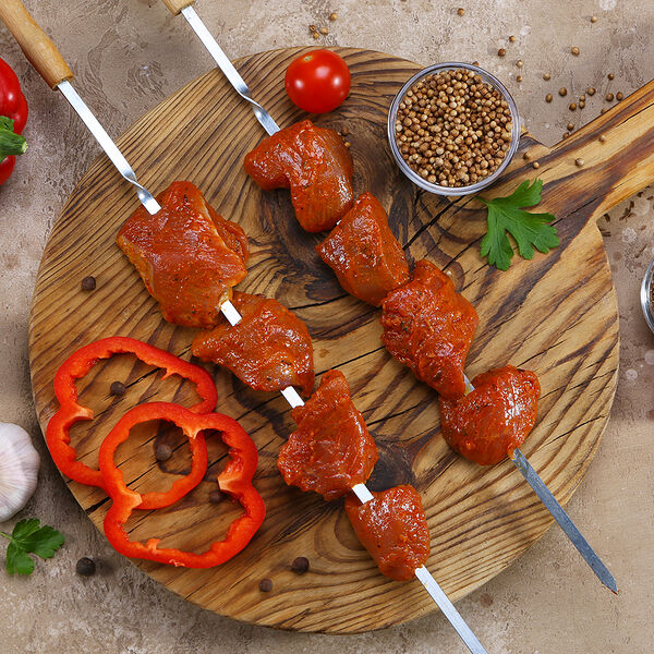 Шашлык из филе бедра индейки в маринаде Барбекю МясновЪ По-Царски