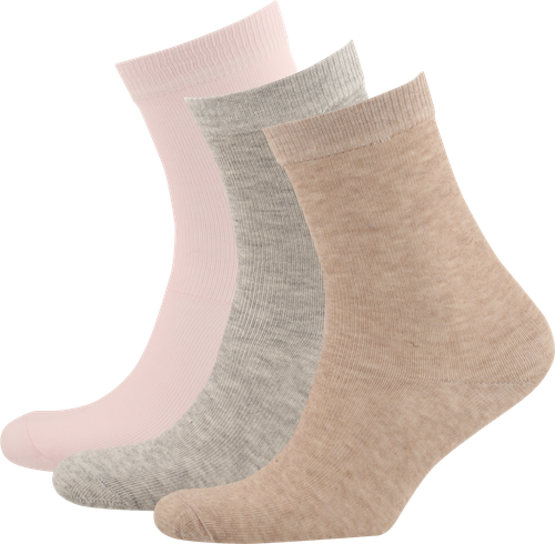 

Носки женские INWIN р. 35–37, цвет бежевый меланж, светло-серый меланж, розовый меланж, Арт.BWS02, 3пары