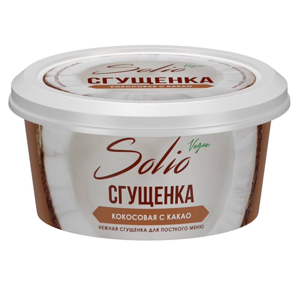 

Крем на растительных маслах Solio Сгущёнка кокосовая с какао 170 г