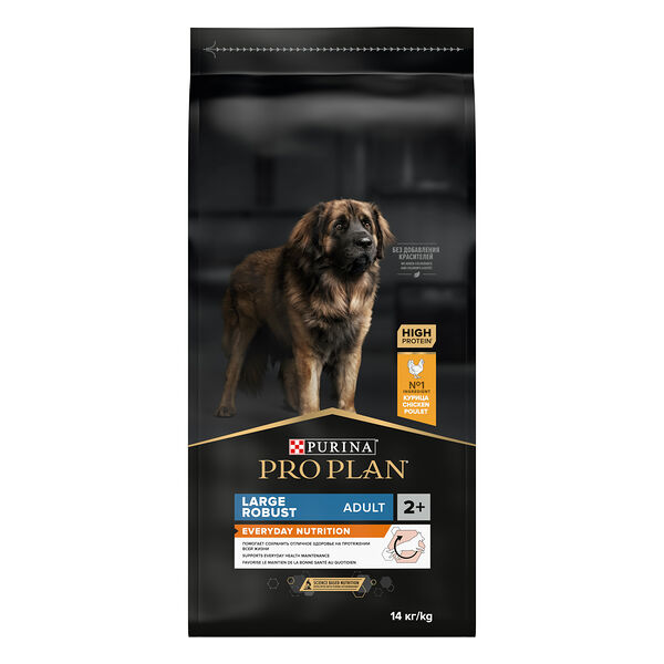 Purina Pro Plan Large Robust Adult для взрослых собак крупных пород мощного телосложения курица