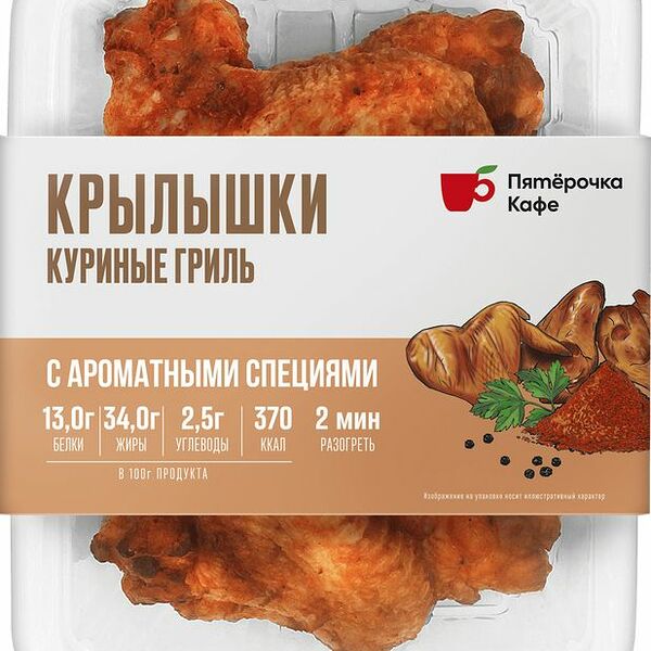 Крылышки Пятерочка Кафе куриные гриль