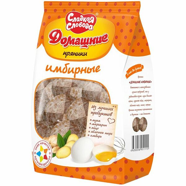 Пряники Сладкая Слобода Домашние имбирные 350г