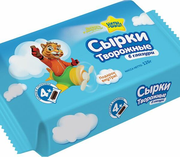 Сырок Ухтышки творожный с ванилью глазированный 16% 120г