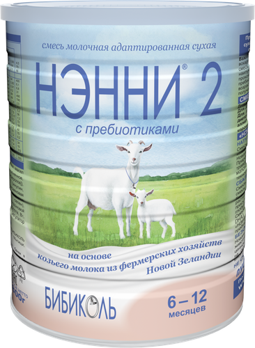 

Молочная смесь сухая адаптированная Нэнни 2 с пребиотиками с 6 месяцев 800 г