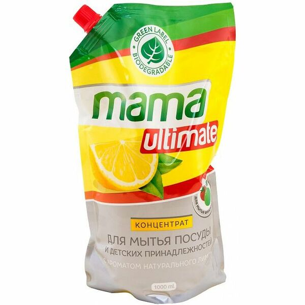 Средство для мытья посуды Mama Ultimate с ароматом лимона