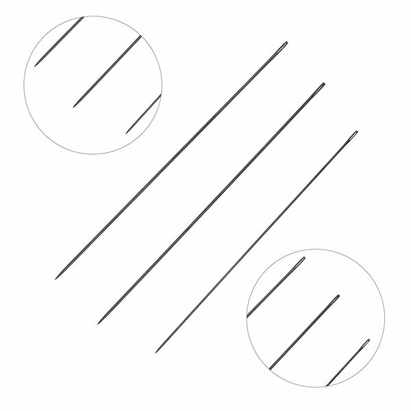 07887 Иглы ручные BLACK Beading, №10-12, черный, 6 шт PONY