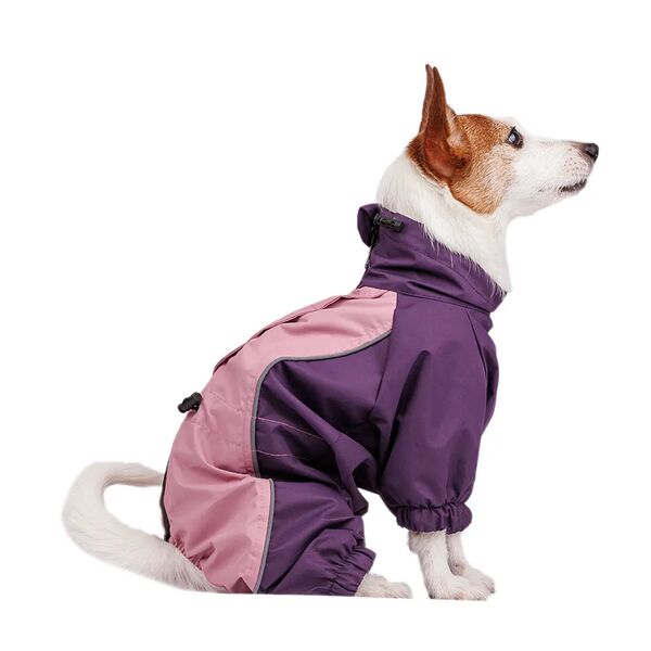 Комбинезон теплый для собак средних пород Джек Рассел 40x37x58см 2XL пудровый (девочка)