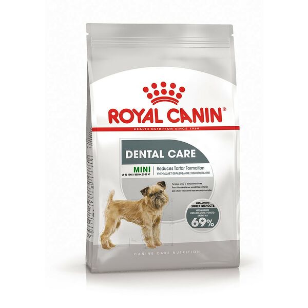Корм Royal Canin Dental Care для взрослых и стареющих собак, предрасположенных к образованию зубного камня, 1кг